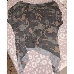 Off the shoulder camo top